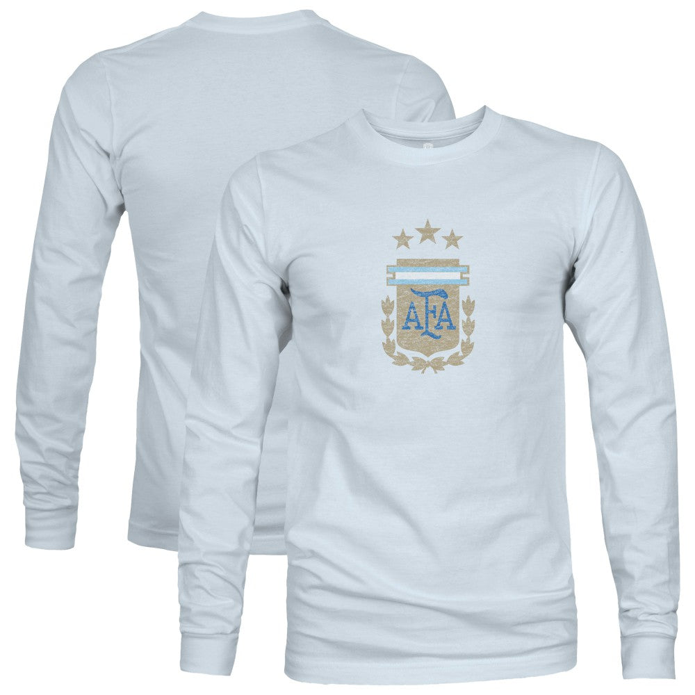 Argentina National Team 1863FC Color Badge Long Sleeve T-Shirt Light Blue