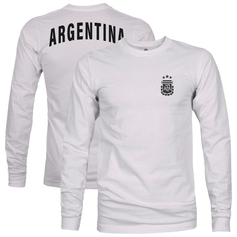 Argentina National Team 1863FC Back Team Arch Long Sleeve T-Shirt Gray shop