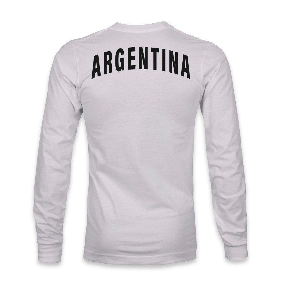 Argentina National Team 1863FC Back Team Arch Long Sleeve T-Shirt Gray shop