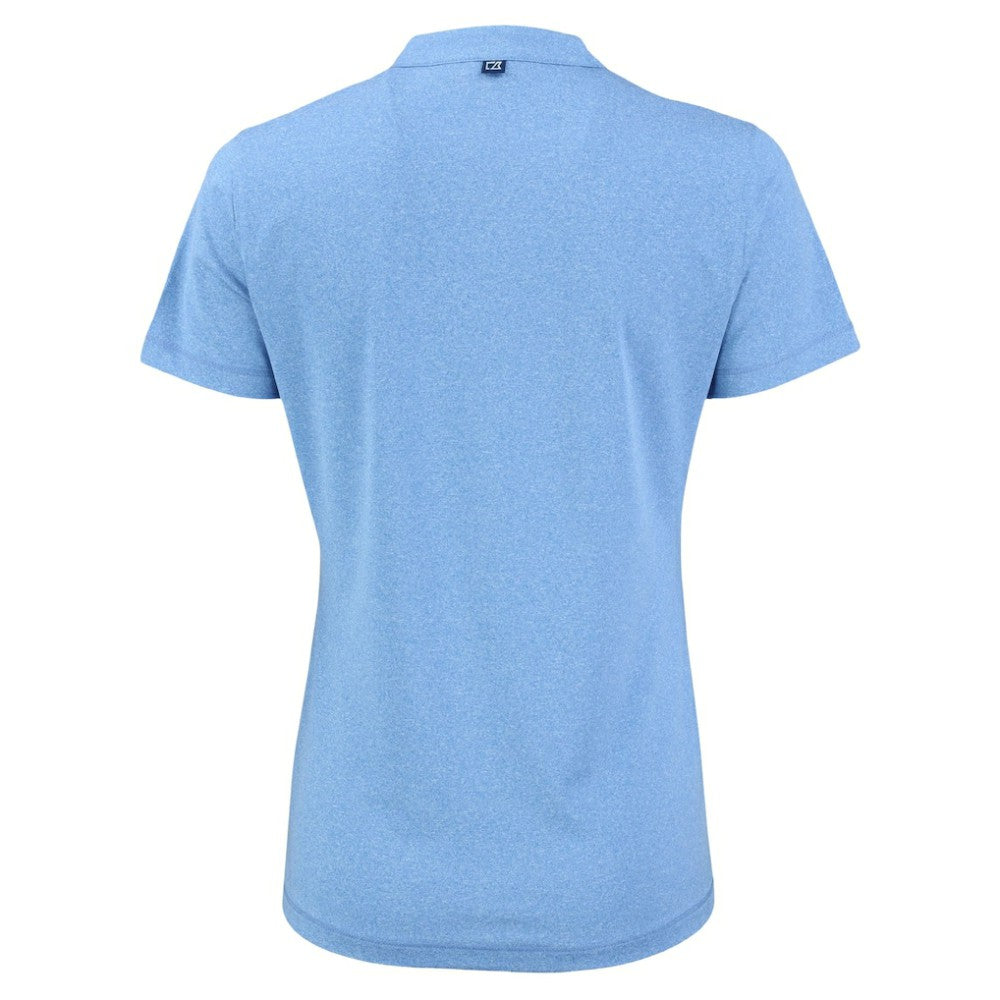 Chicago Cubs Cutter & Buck Forge Heathered Stretch Blade Top - Heather Powder Blue Tops