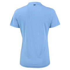 Milwaukee Brewers Cutter & Buck Forge Heathered Stretch Blade Top - Heather Powder Blue Tops