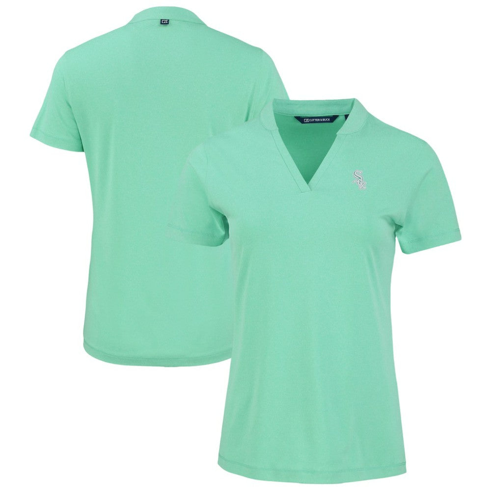 Chicago White Sox Cutter & Buck Forge Heathered Stretch Blade Top - Heather Mint Tops