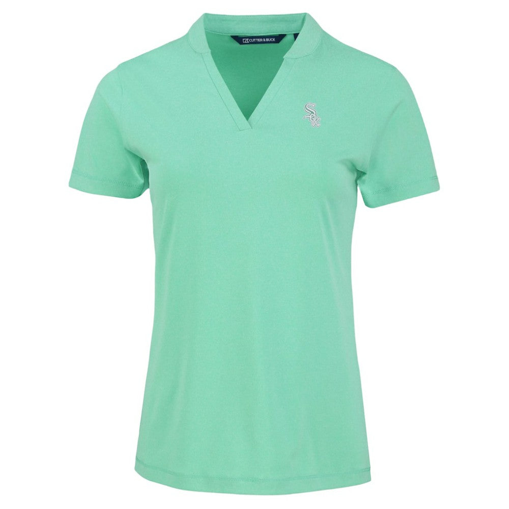 Chicago White Sox Cutter & Buck Forge Heathered Stretch Blade Top - Heather Mint Tops