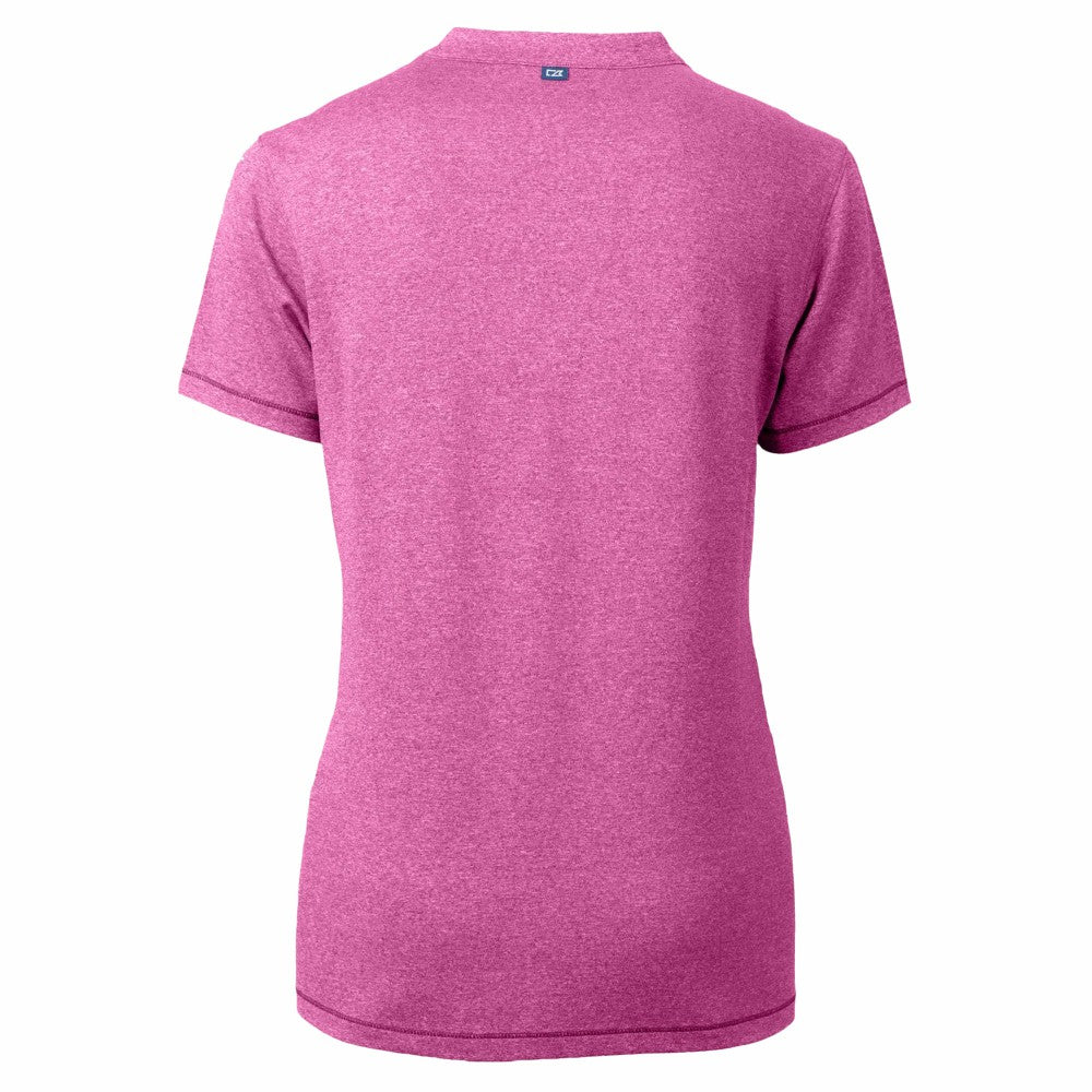 Minnesota Twins Cutter & Buck Forge Heathered Stretch Blade Top - Light Pink Tops