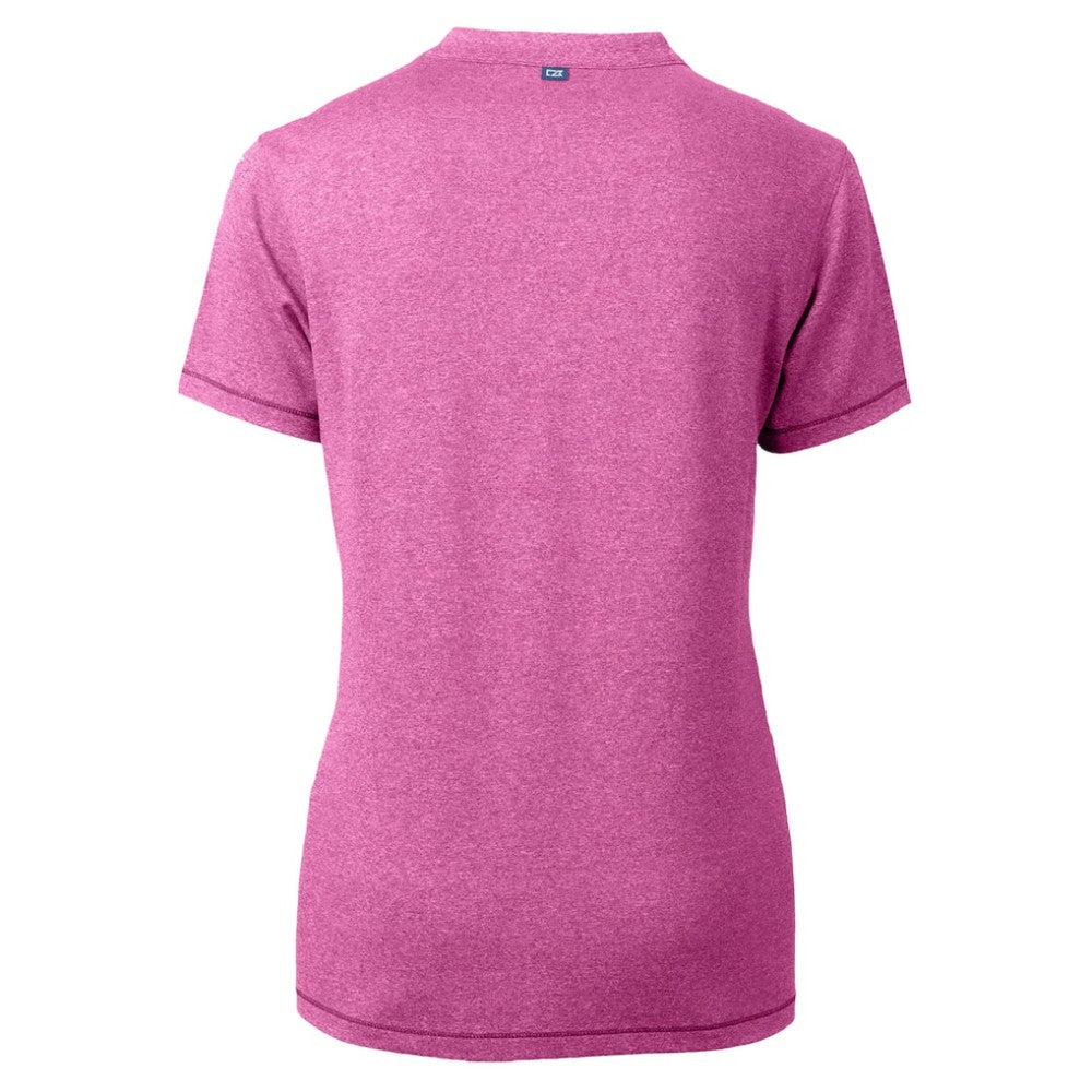 Detroit Tigers Cutter & Buck Forge Heathered Stretch Blade Top - Light Pink Tops