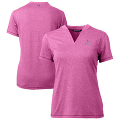 St. Louis Cardinals Cutter & Buck Forge Heathered Stretch Blade Top - Light Pink Tops