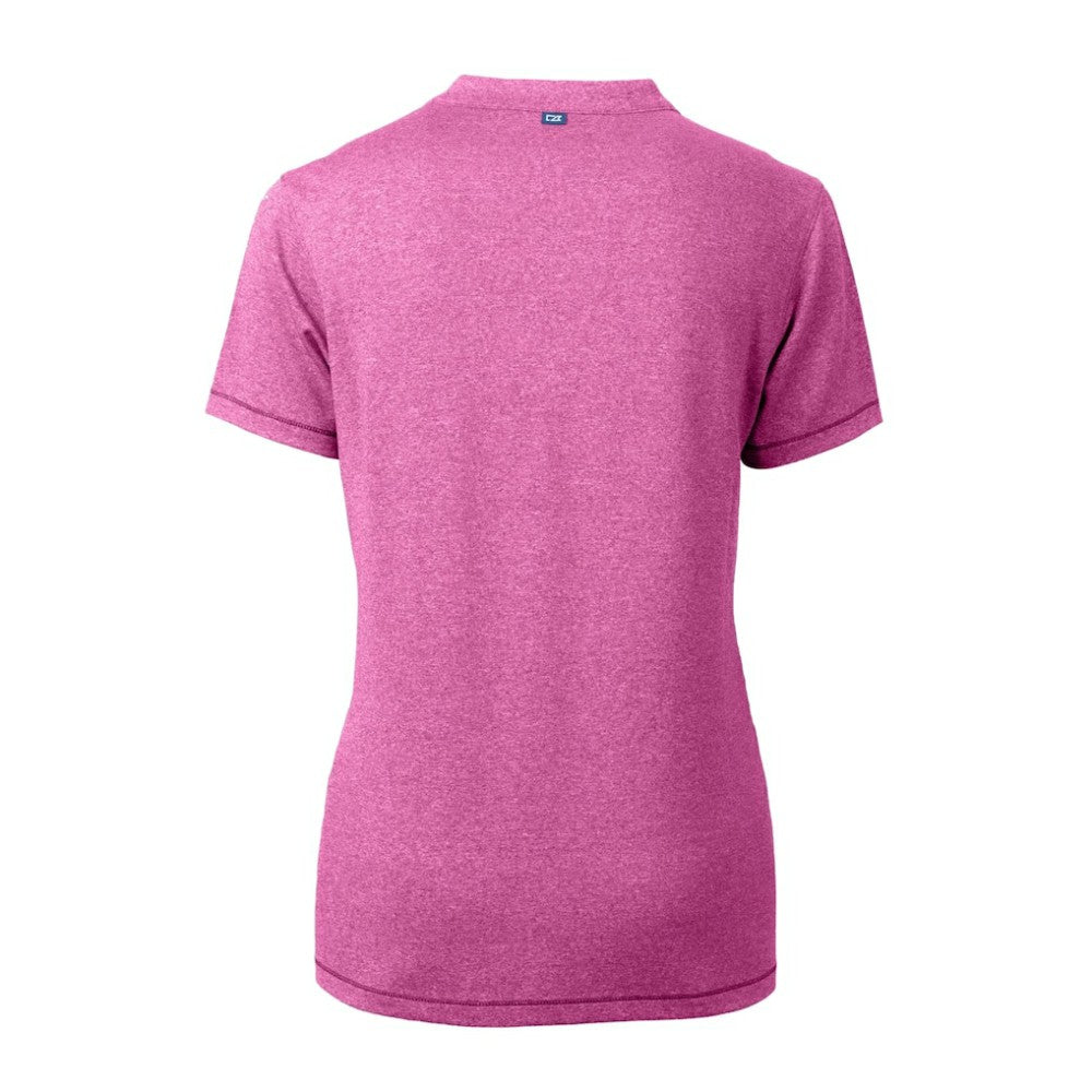 San Diego Padres Cutter & Buck Forge Heathered Stretch Blade Top - Light Pink Tops
