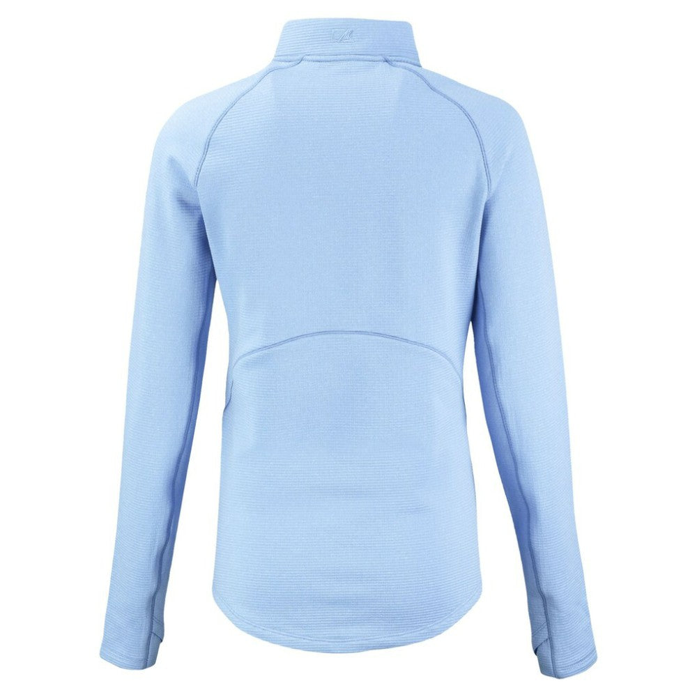 Chicago Cubs Cutter & Buck Women's Peshastin Eco Fleece Recycled Half-Zip Jacket - Heather Powder Blue Jackets