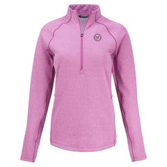 Washington Nationals Cutter & Buck Women's Peshastin Eco Fleece Recycled Half-Zip Jacket - Heather Light Pink Jackets