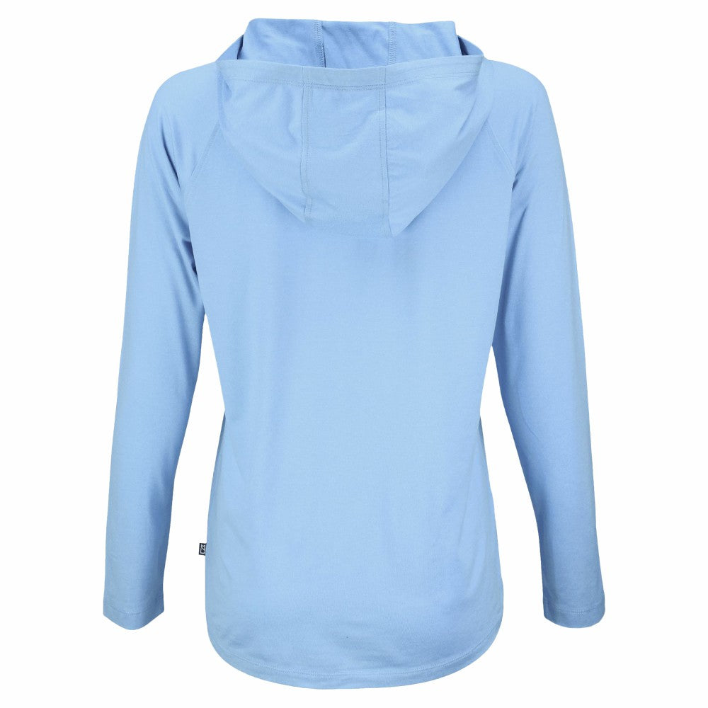 Milwaukee Brewers Cutter & Buck Women's Coastline Epic Comfort Eco Recycled Long Sleeve Hoodie T-Shirt - Powder Blue Hoodies