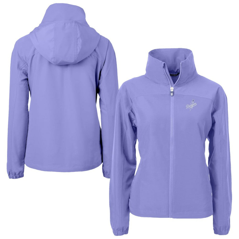 Los Angeles Dodgers Cutter & Buck Women's Charter Eco Recycled Full-Zip Jacket - Lavender Jackets
