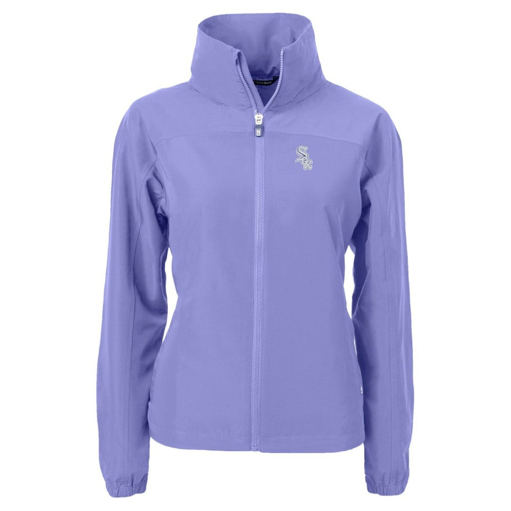 Chicago White Sox Cutter & Buck Women's Charter Eco Recycled Full-Zip Jacket - Lavender Jackets