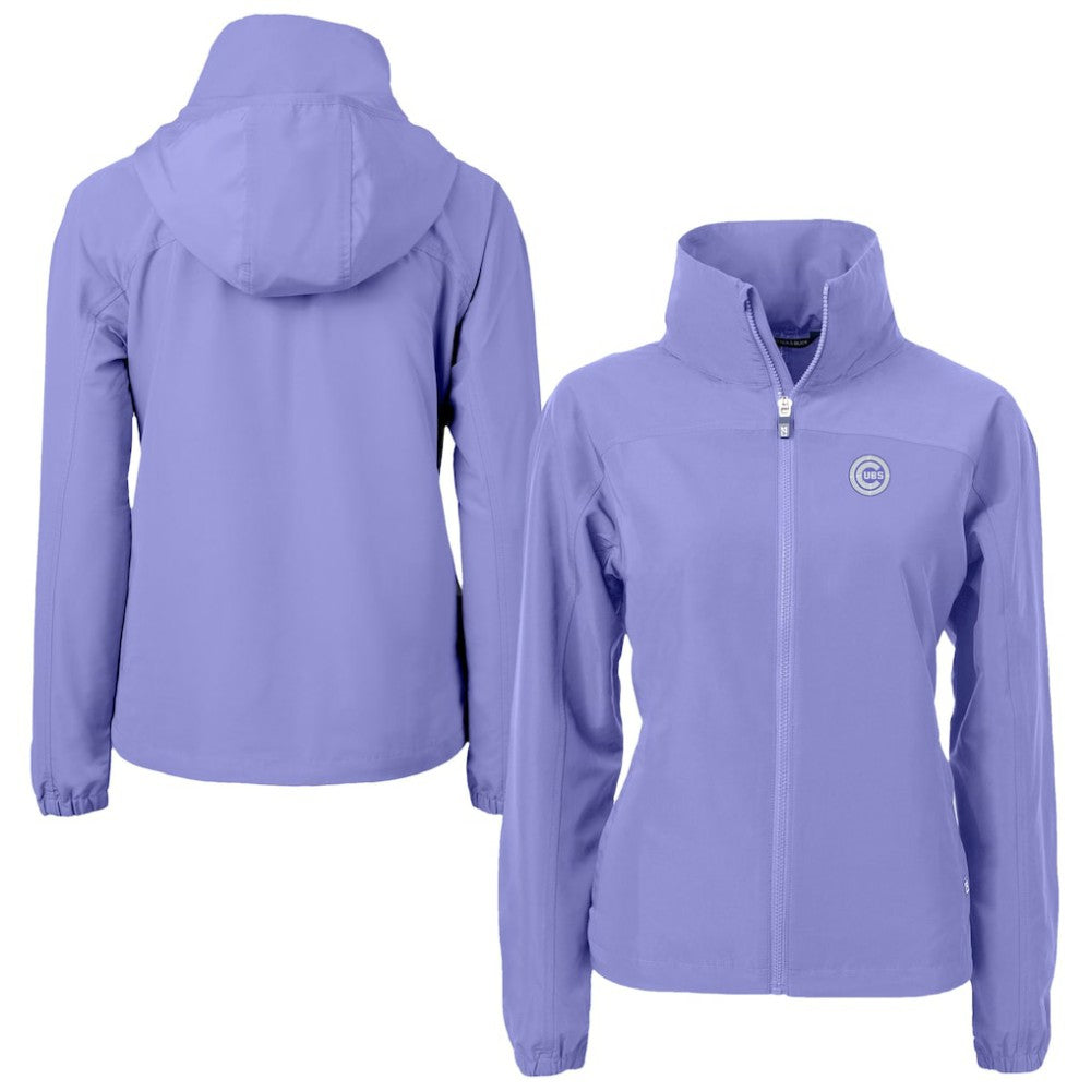 Chicago Cubs Cutter & Buck Women's Charter Eco Recycled Full-Zip Jacket - Lavender Jackets