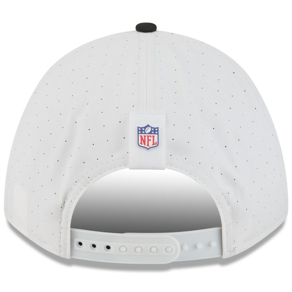 Las Vegas Raiders New Era Youth 2025 NFL Training Camp A-Frame 9FORTY Adjustable Hat White/Black