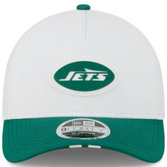 New York Jets New Era Youth 2025 NFL Training Camp A-Frame 9FORTY Adjustable Hat White/Green