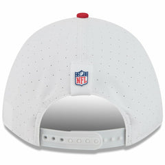 San Francisco 49ers New Era Youth 2025 NFL Training Camp A-Frame 9FORTY Adjustable Hat White/Scarlet