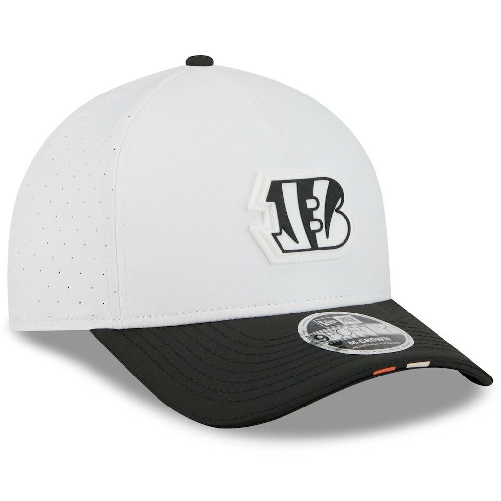 Cincinnati Bengals New Era Preschool 2025 NFL Training Camp A-Frame 9FORTY Adjustable Hat White/Black