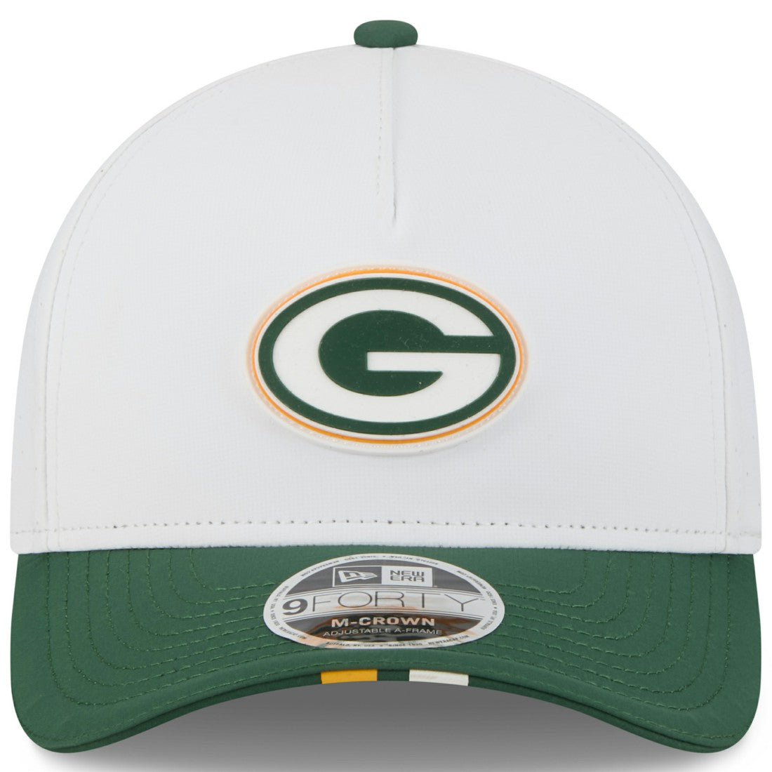 Green Bay Packers New Era Youth 2025 NFL Training Camp A-Frame 9FORTY Adjustable Hat White/Green
