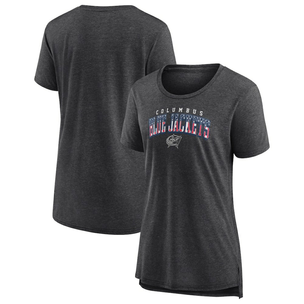 NHL Columbus Blue Jackets Women's Proud Tri-Blend T-Shirt - Gray