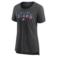 NHL Dallas Stars Women's Proud Tri-Blend T-Shirt - Gray