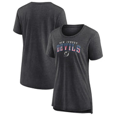 NHL New Jersey Devils Women's Proud Tri-Blend T-Shirt - Gray
