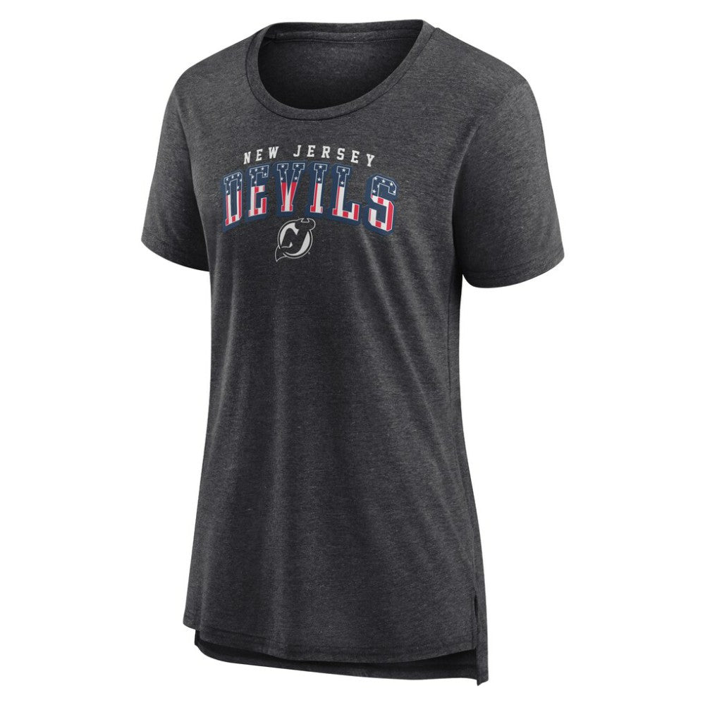 NHL New Jersey Devils Women's Proud Tri-Blend T-Shirt - Gray