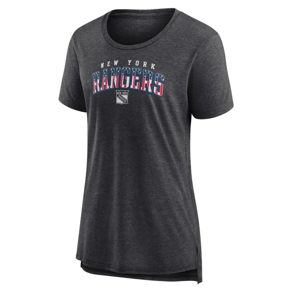 NHL New York Rangers Women's Proud Tri-Blend T-Shirt - Gray