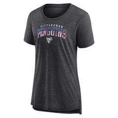 NHL Pittsburgh Penguins Women's Proud Tri-Blend T-Shirt - Gray