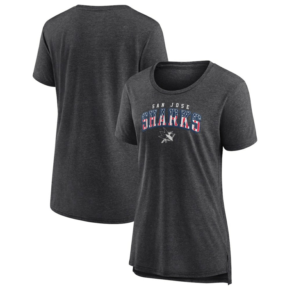 NHL San Jose Sharks Women's Proud Tri-Blend T-Shirt - Gray