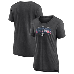 NHL Tampa Bay Lightning Women's Proud Tri-Blend T-Shirt - Gray