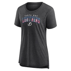 NHL Tampa Bay Lightning Women's Proud Tri-Blend T-Shirt - Gray