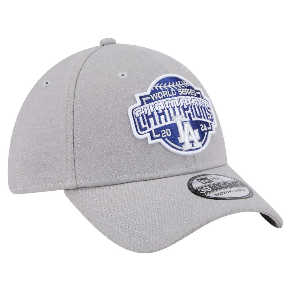 Los Angeles Dodgers New Era 2024 World Series Champions 39THIRTY Flex Hat - Gray Hats