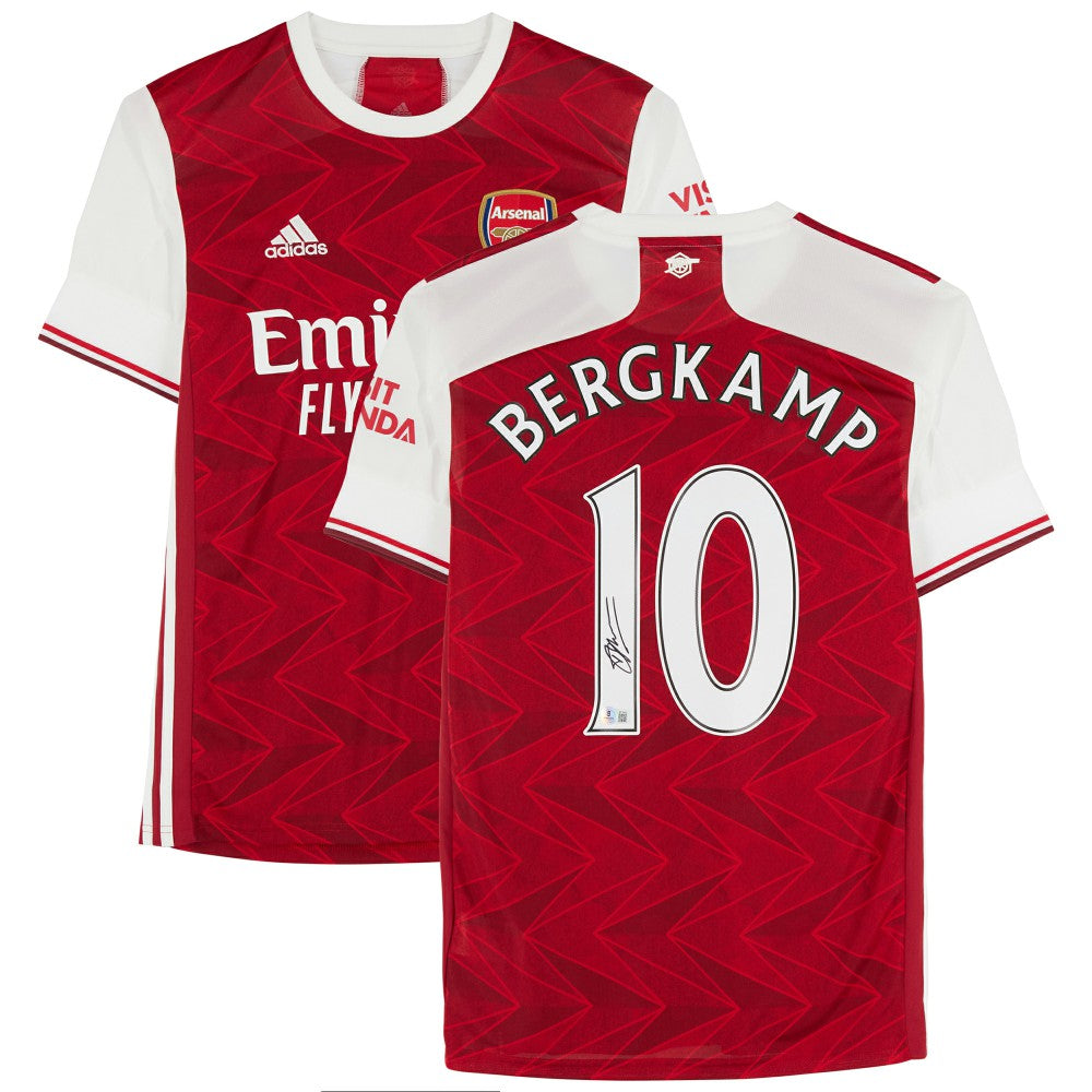 Dennis Bergkamp Arsenal Autographed 2020-21 Red Home Jersey BAS