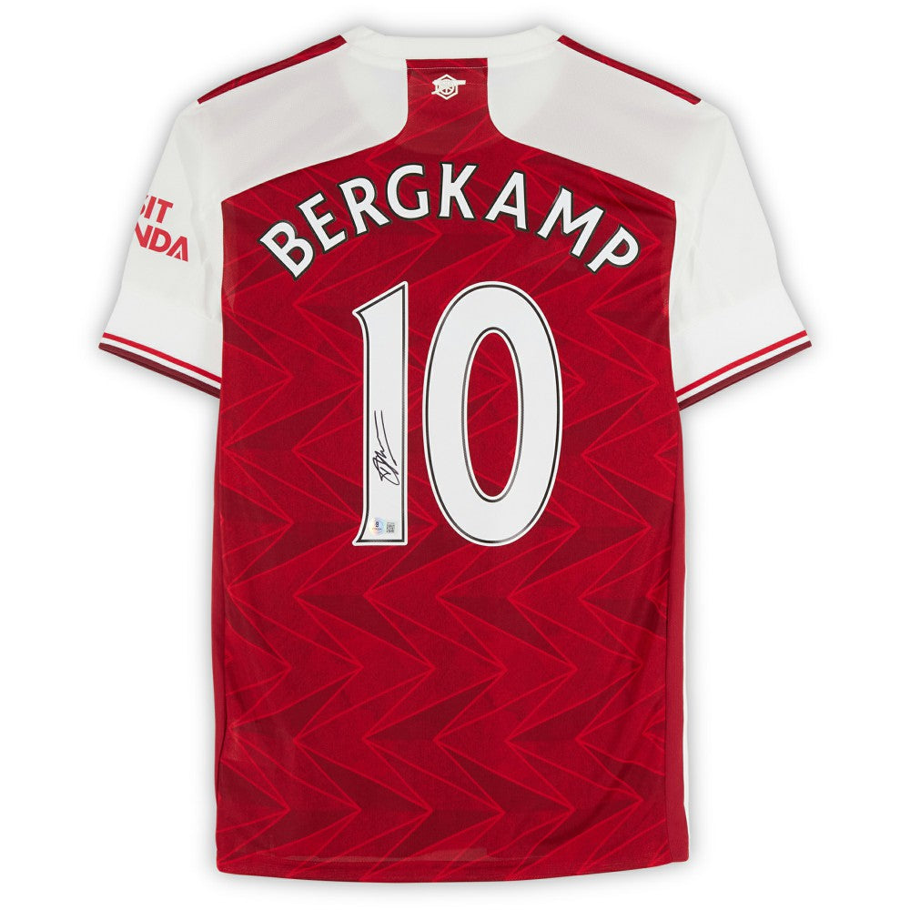 Dennis Bergkamp Arsenal Autographed 2020-21 Red Home Jersey BAS