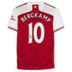 Dennis Bergkamp Arsenal Autographed 2020-21 Red Home Jersey BAS