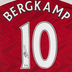 Dennis Bergkamp Arsenal Autographed 2020-21 Red Home Jersey BAS