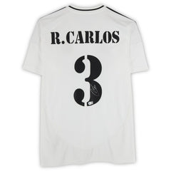 Roberto Carlos Real Madrid Autographed 2024-25 White Home Jersey BAS