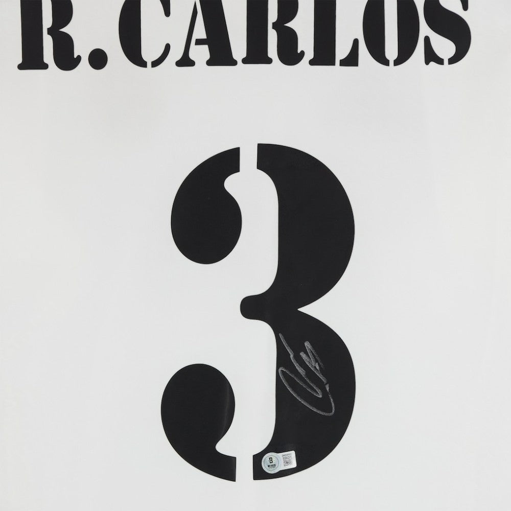 Roberto Carlos Real Madrid Autographed 2024-25 White Home Jersey BAS