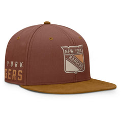 NHL New York Rangers Fanatics Fall Leaves Acreage Snapback Hat - Brown