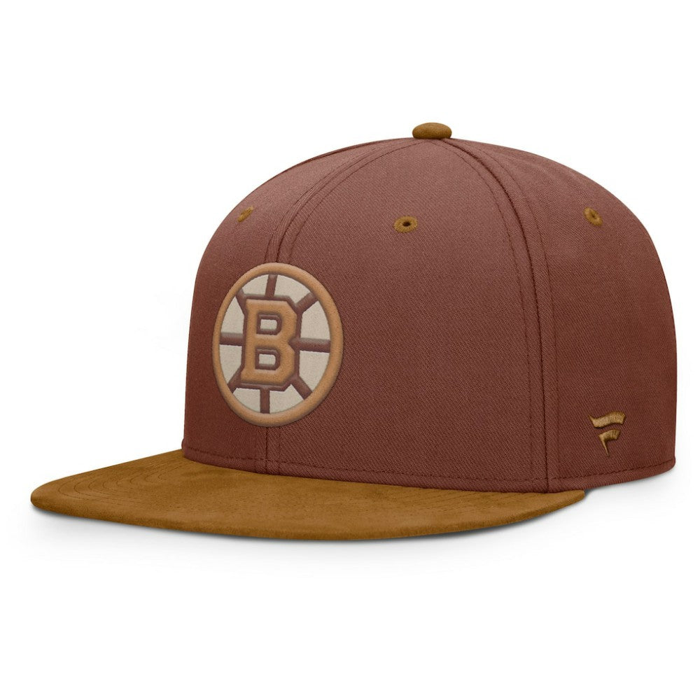 NHL Boston Bruins Fanatics Fall Leaves Acreage Snapback Hat - Brown
