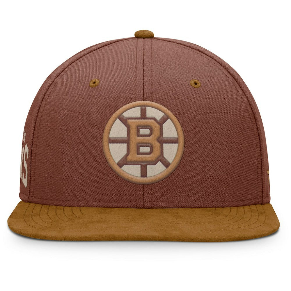 NHL Boston Bruins Fanatics Fall Leaves Acreage Snapback Hat - Brown