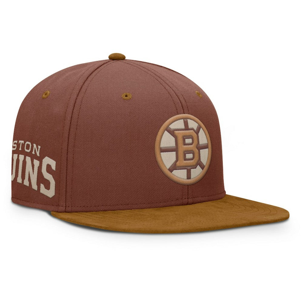NHL Boston Bruins Fanatics Fall Leaves Acreage Snapback Hat - Brown