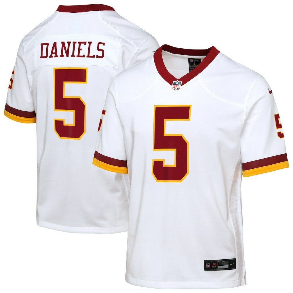 Jayden Daniels Washington Commanders Youth Game Super Bowl Era Jersey White