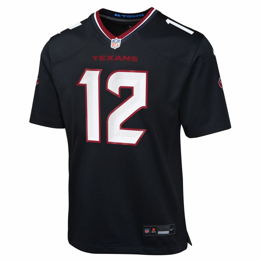 Nico Collins Houston Texans Youth Team Game Jersey Navy