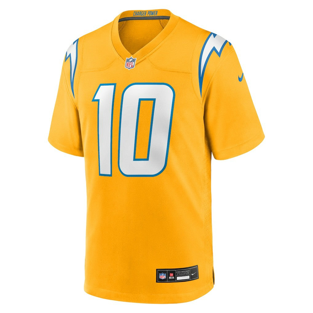 Justin Herbert Los Angeles Chargers Youth Alternate Charger Power Game Player Jersey Gold