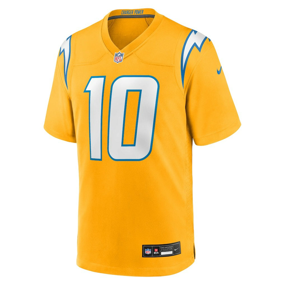 Justin Herbert Los Angeles Chargers Youth Alternate Charger Power Game Player Jersey Gold