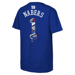 Malik Nabers New York Giants Outerstuff Youth Mainliner Drip Player Name & Number T-Shirt Royal