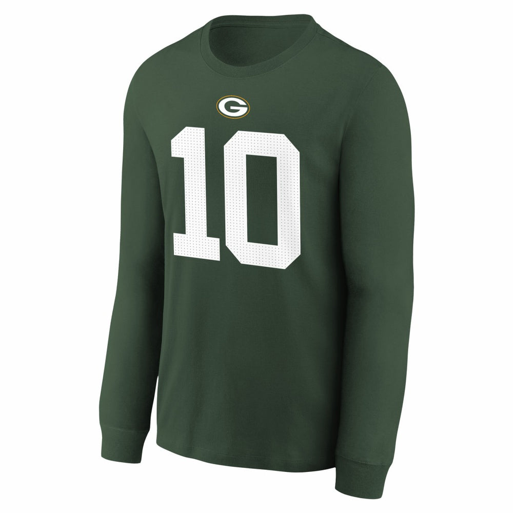 Jordan Love Green Bay Packers Youth Player Name & Number Long Sleeve T-Shirt Green