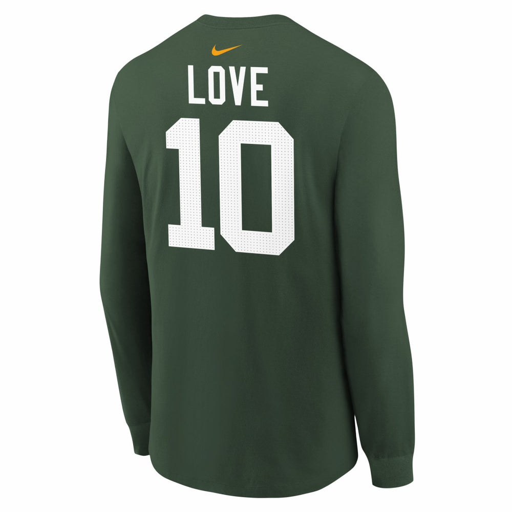 Jordan Love Green Bay Packers Youth Player Name & Number Long Sleeve T-Shirt Green