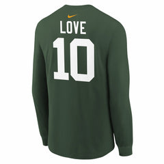 Jordan Love Green Bay Packers Youth Player Name & Number Long Sleeve T-Shirt Green